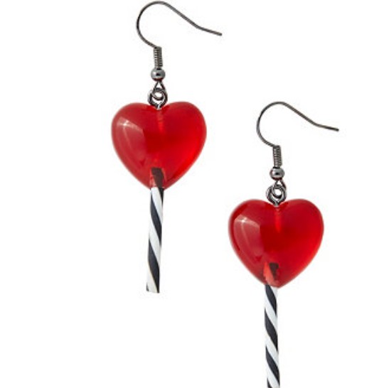 Kids Candy Heart Earrings - Spirithalloween.com