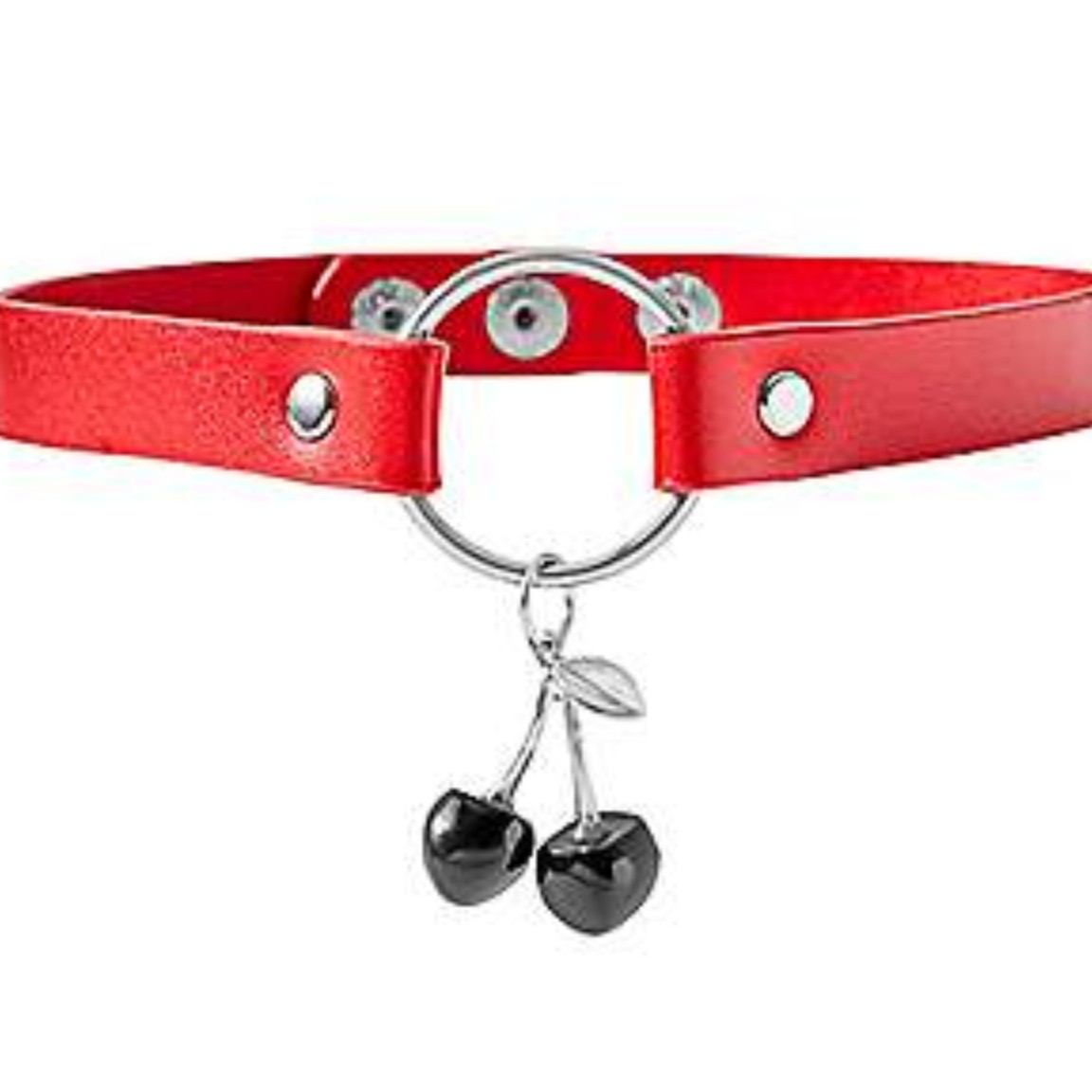 Red Cherry Choker Necklace - Spencer's