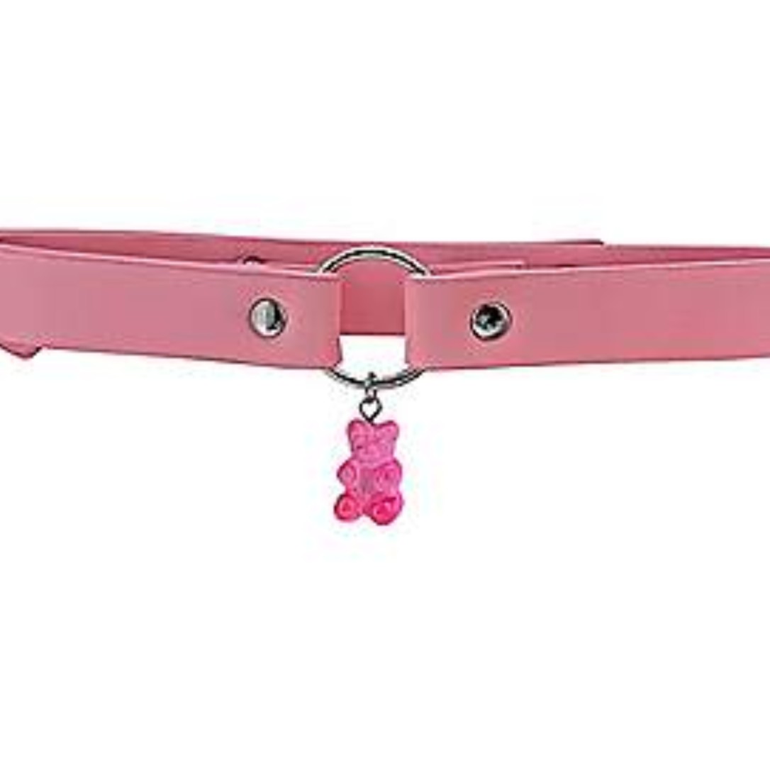 Pink Gummy Bear Choker Necklace - Spencer's