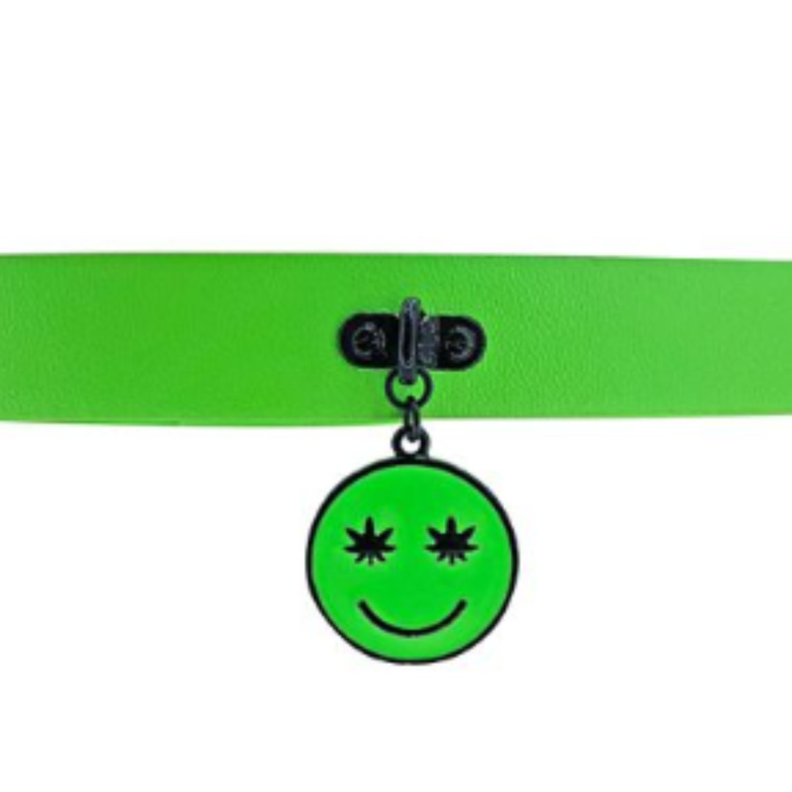 Leaf Smiley Face Choker Necklace - Spencer's