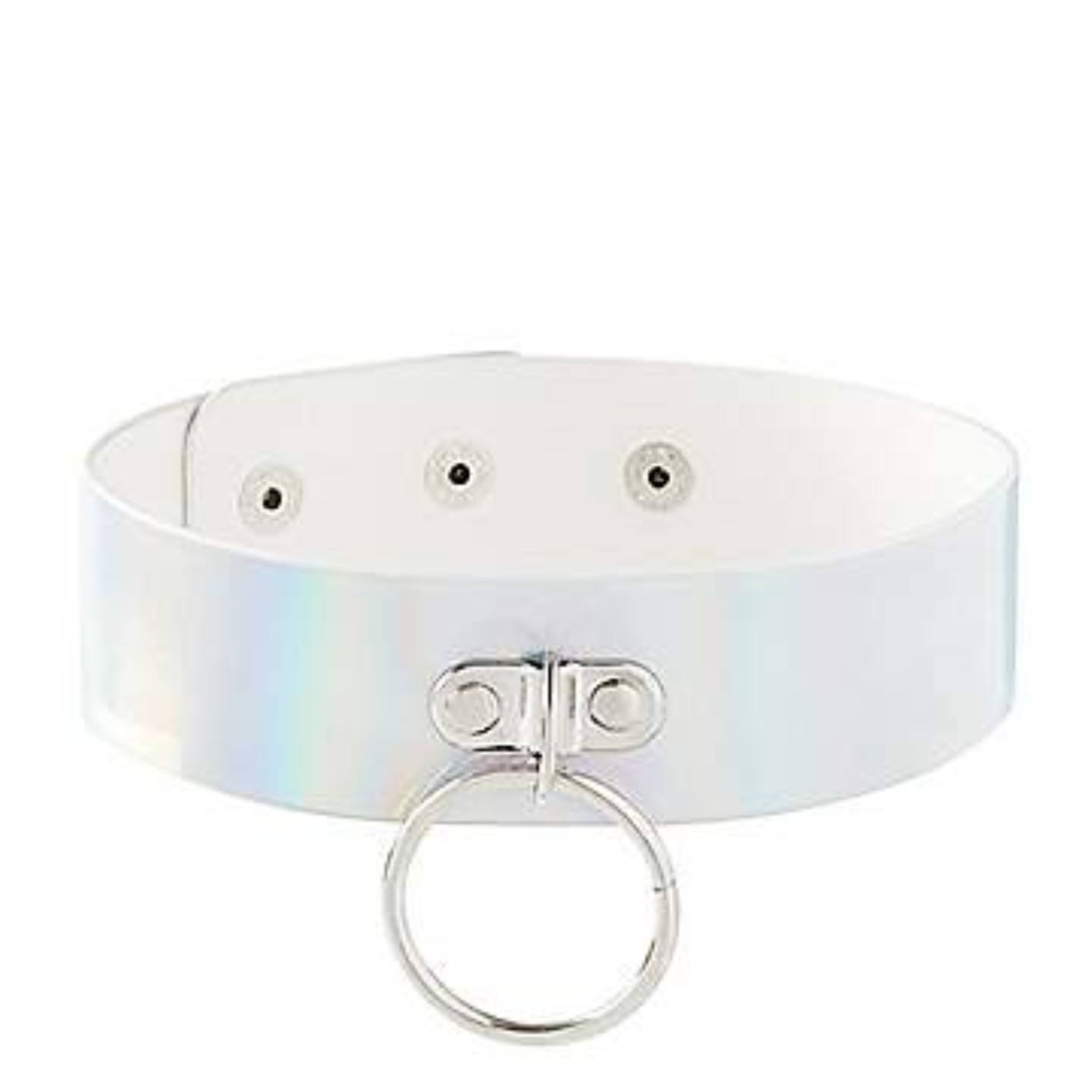 Iridescent O-Ring Choker Necklace - Spencer's