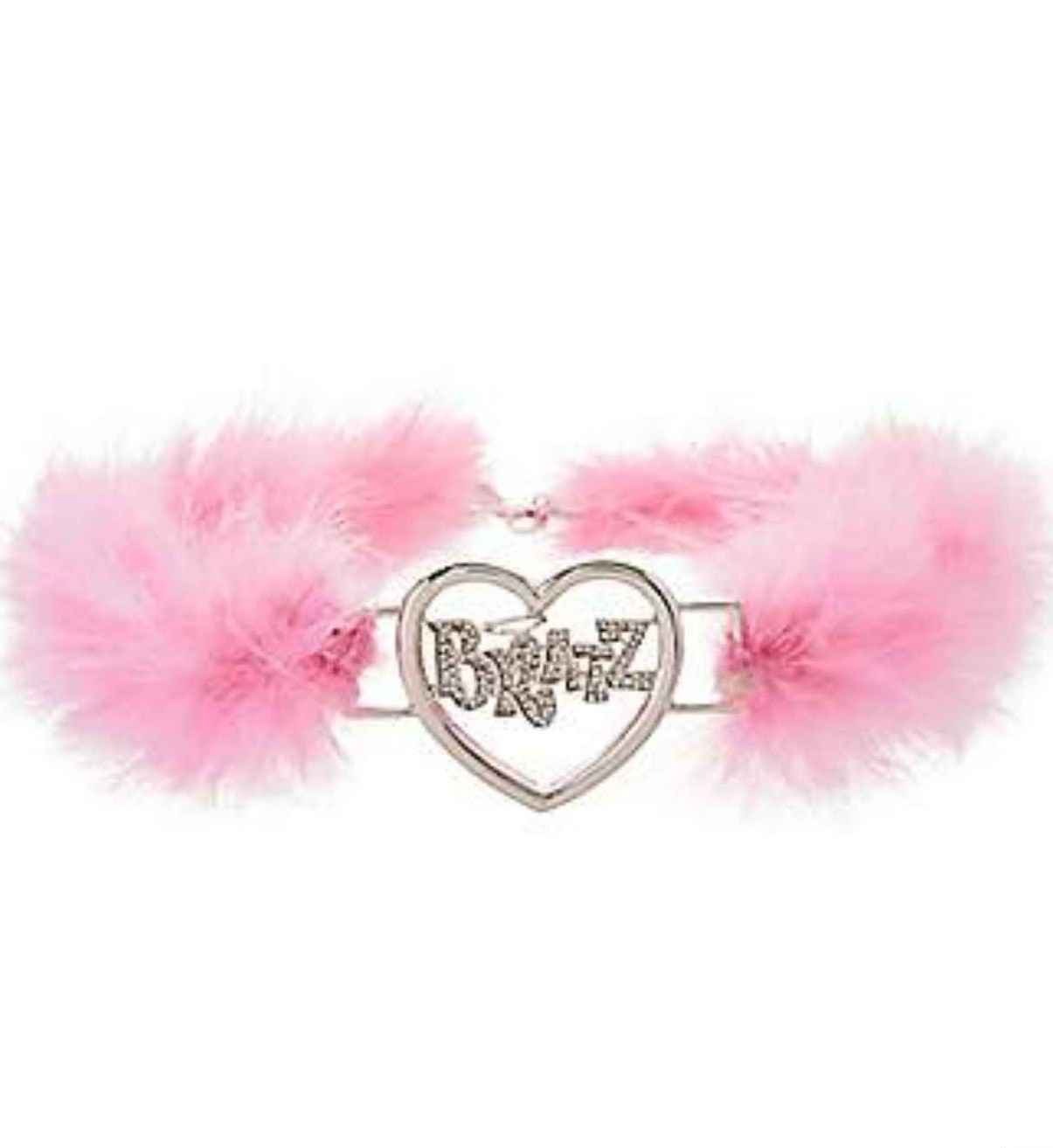 Pink Bratz Furry Choker Necklace - Spencer's