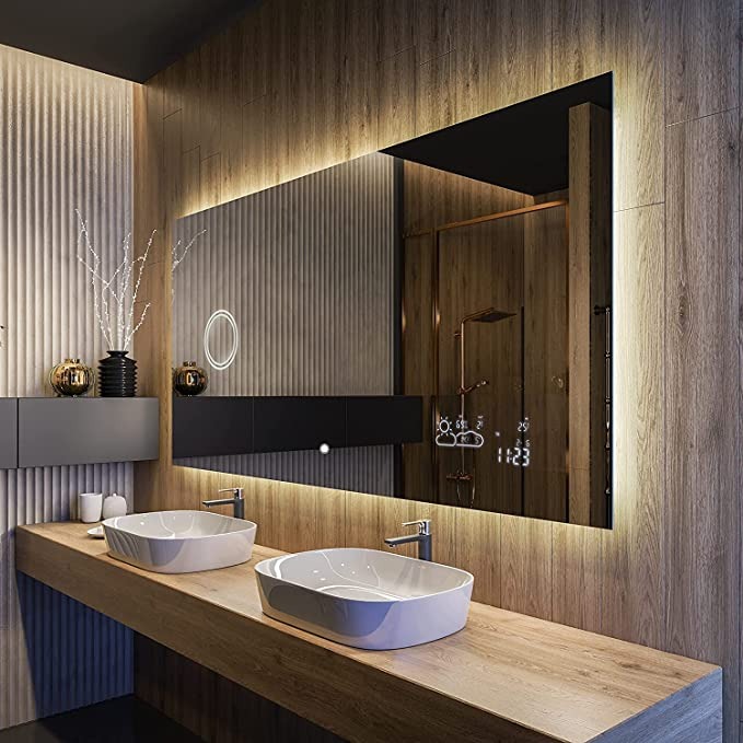 Specchio da bagno personalizzabile (prezzo in base alla dimensione)