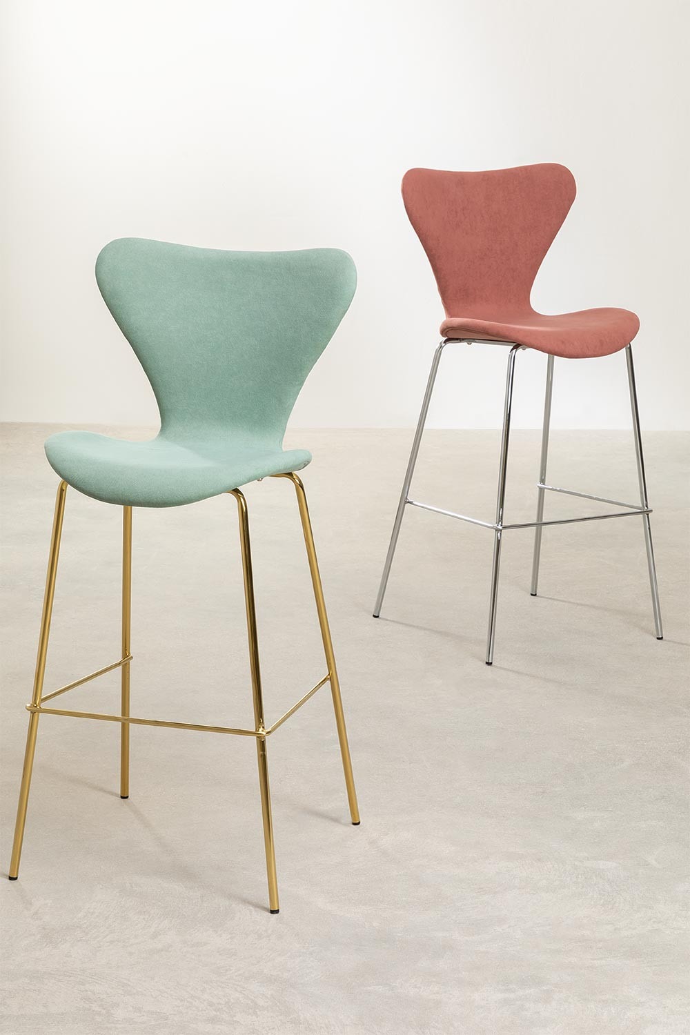 Sgabello alto in tessuto da cucina (x4 sgabelli)
