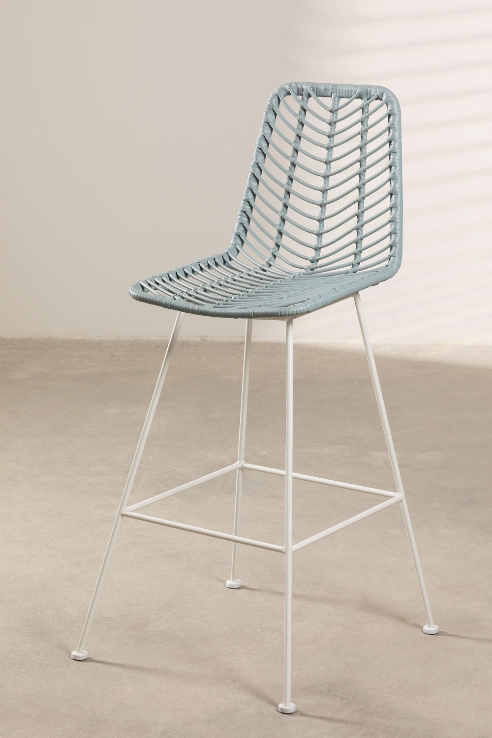 Sgabello Alto in Rattan Sintetico (x4 sgabelli)