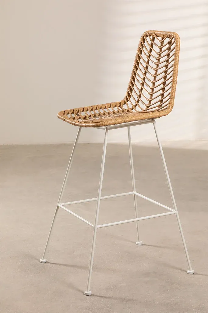Sgabello alto in rattan sintetico (x4 sgabelli)