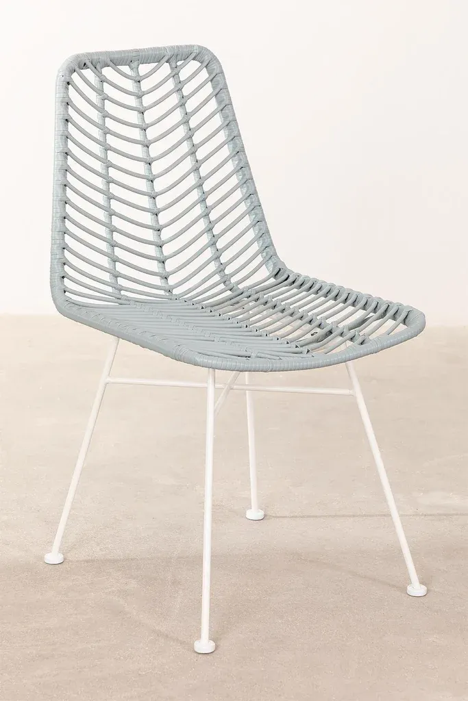 Sedia da pranzo in rattan sintetico (x6 sedie)