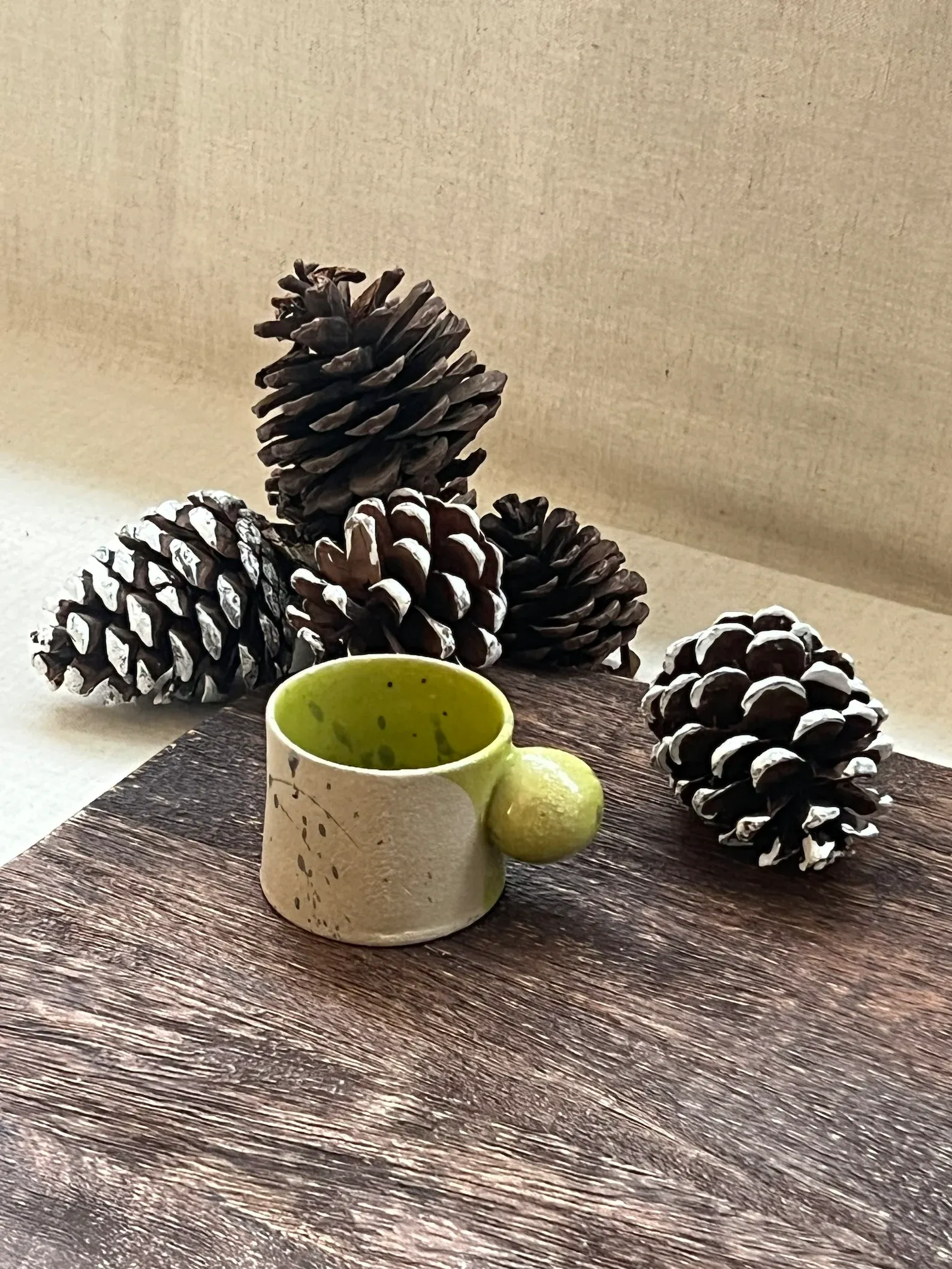 Tazzina per caffè verde in gres