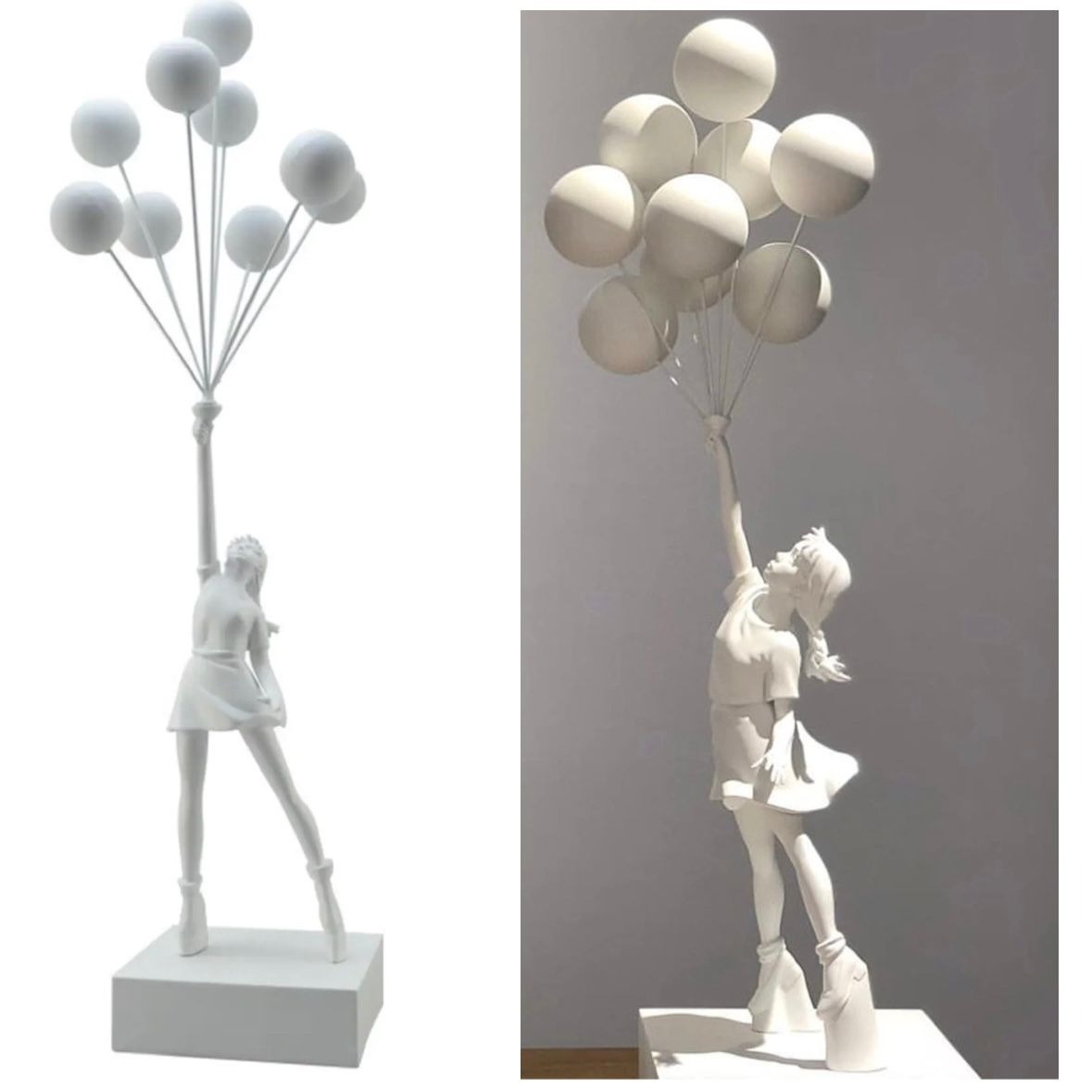 Banksy Girl statua decorativa