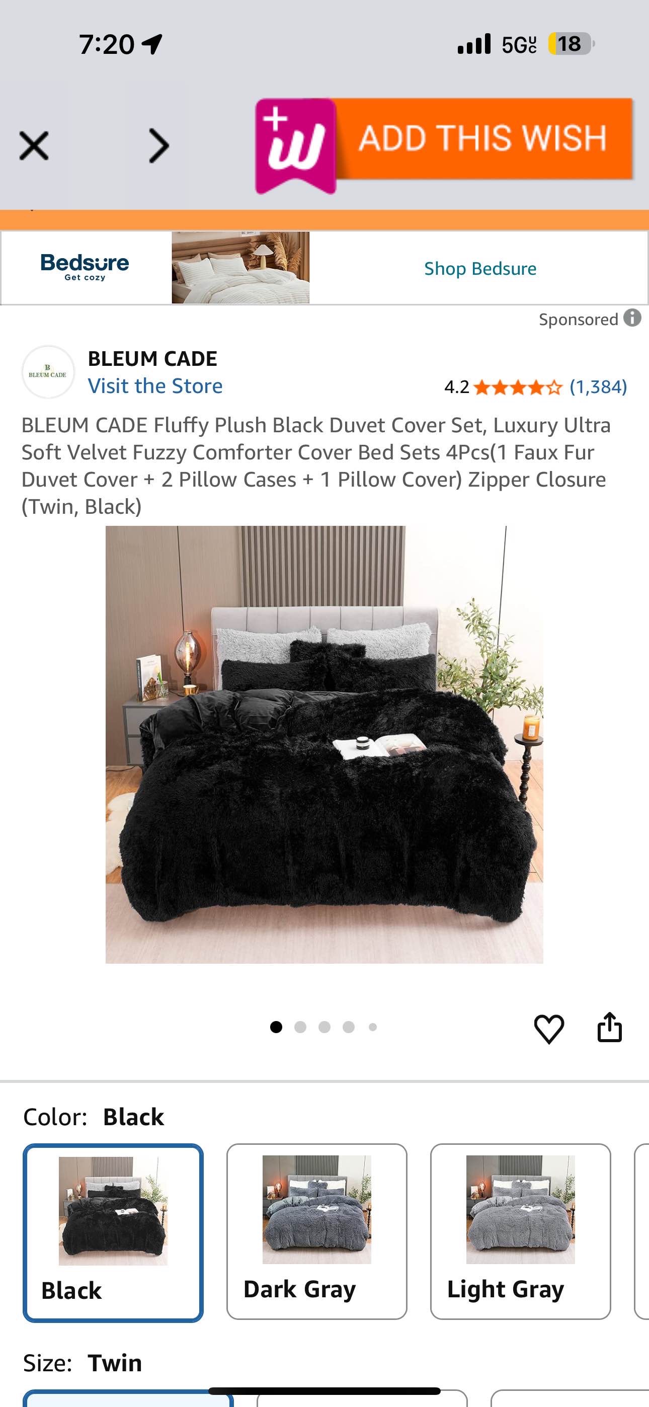 Fluffy Plush Duvet Cover Set Twin Size, Luxury Ultra Soft Velvet Fuzzy Comforter Cover Bed Sets 3Pcs(1 Faux Fur Duvet Cover + 1 Pillow Cases + 1 Pillow Cover) Zipper Closure (Twin, Light Gray)
