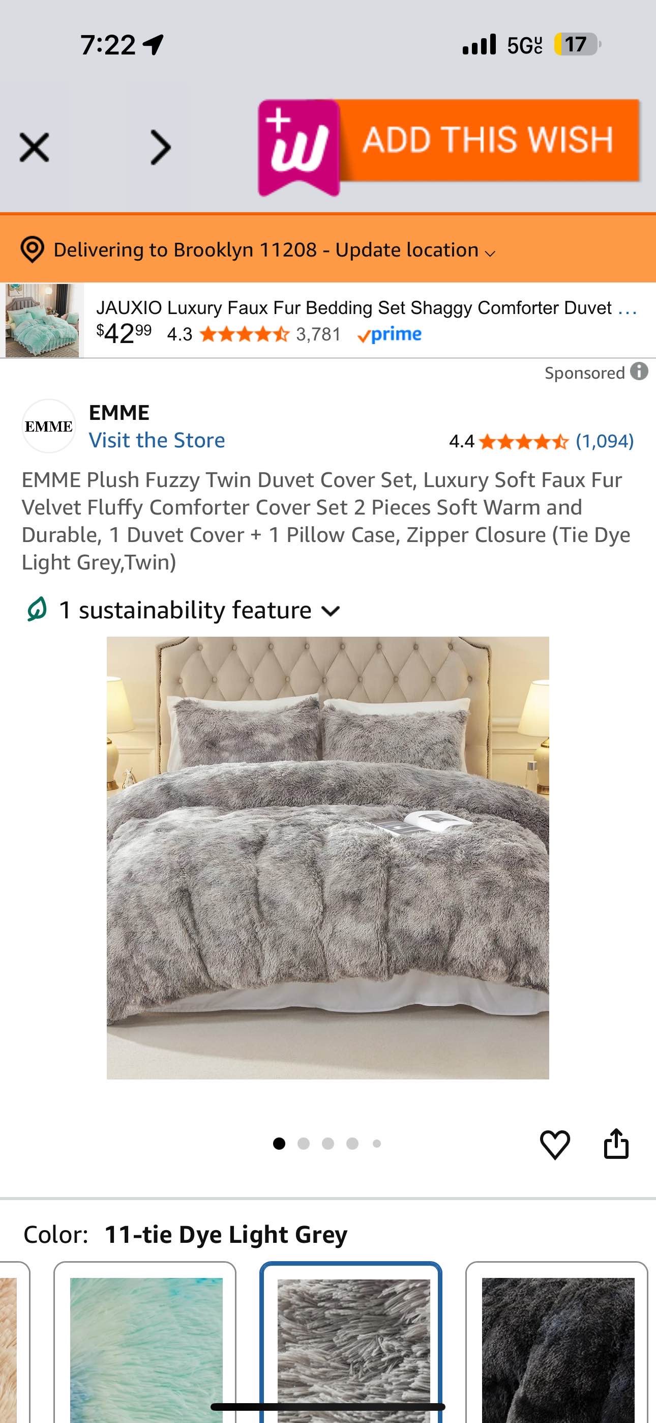 EMME Plush Shaggy White Duvet Cover Set Queen Size 3 Pieces Luxury Fuzzy Comforter Cover Set, Soft Faux Fur Fluffy Winter Bedding Set (White, Queen)