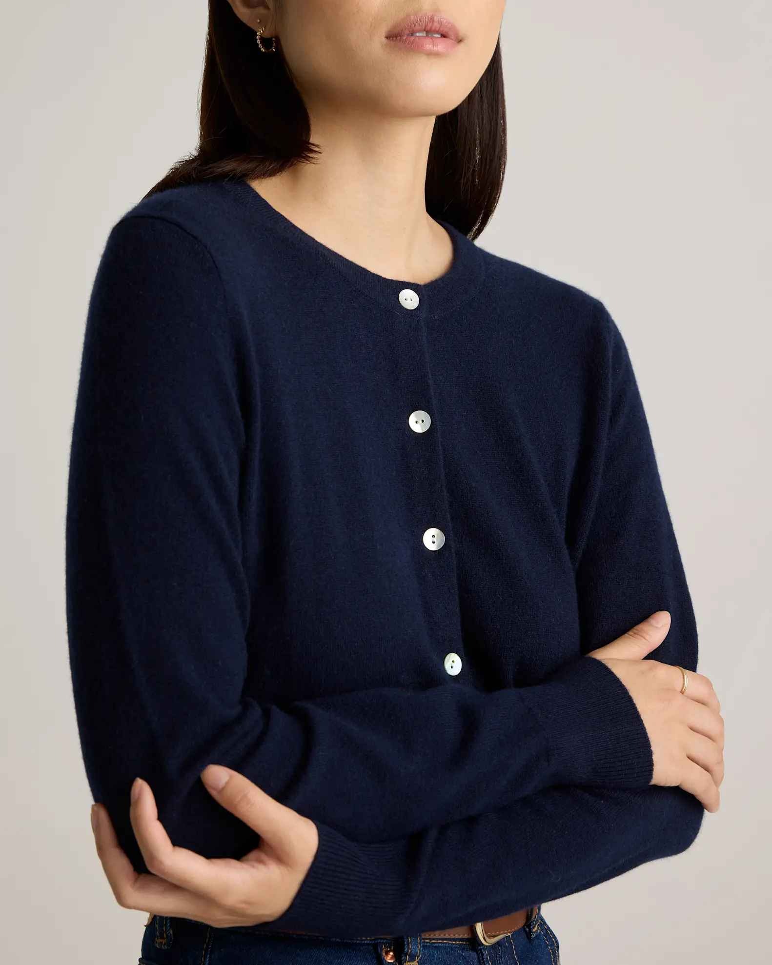 Mongolian Cashmere Cardigan Sweater | Quince in True Navy