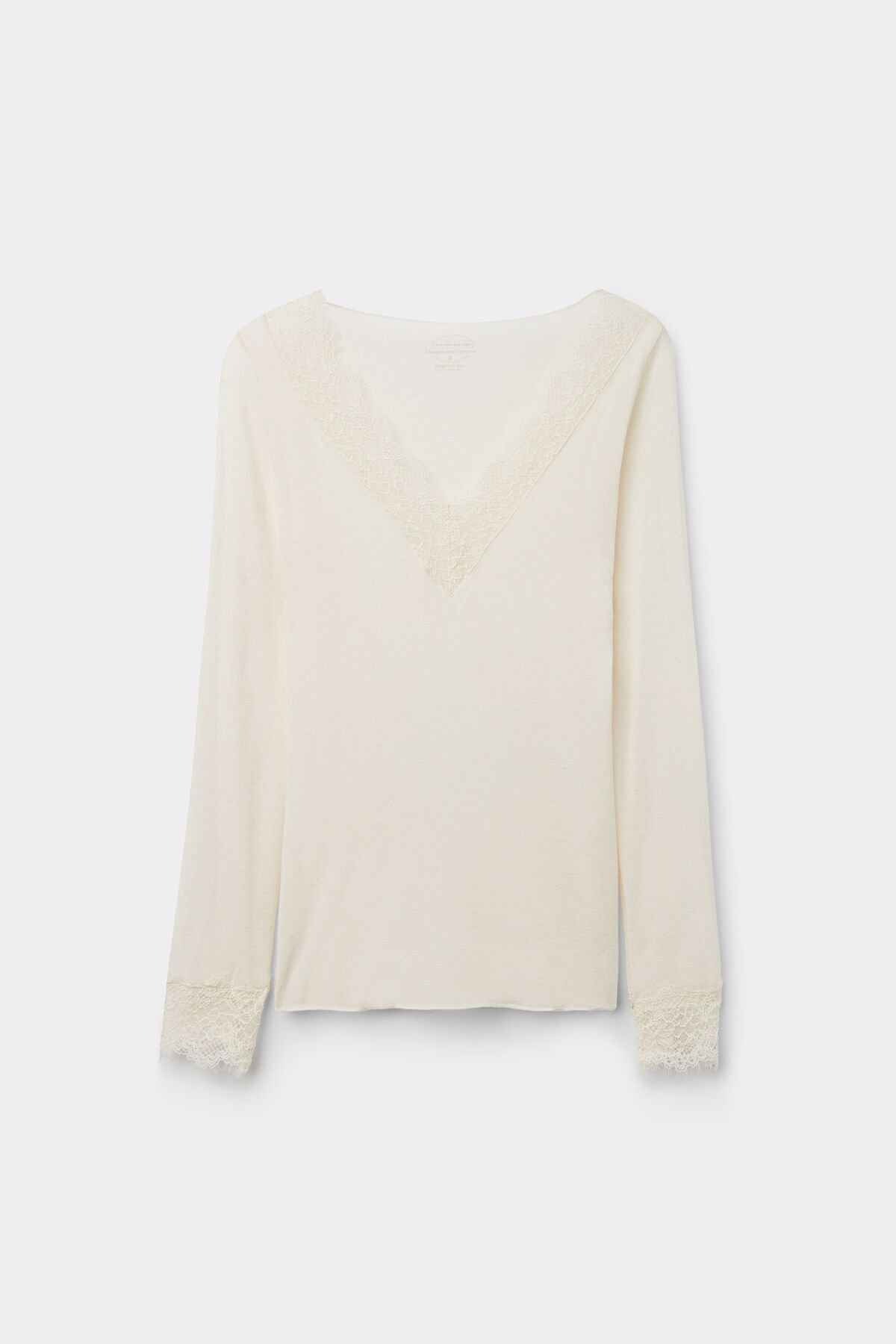 Ultralight Cashmere Lace Long Sleeve Shirt
