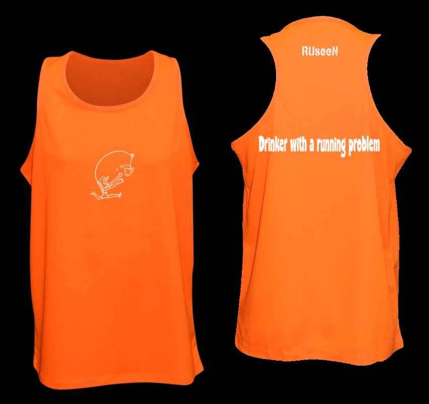 Men's Reflective Tank Top- Drinker with a Running Problem