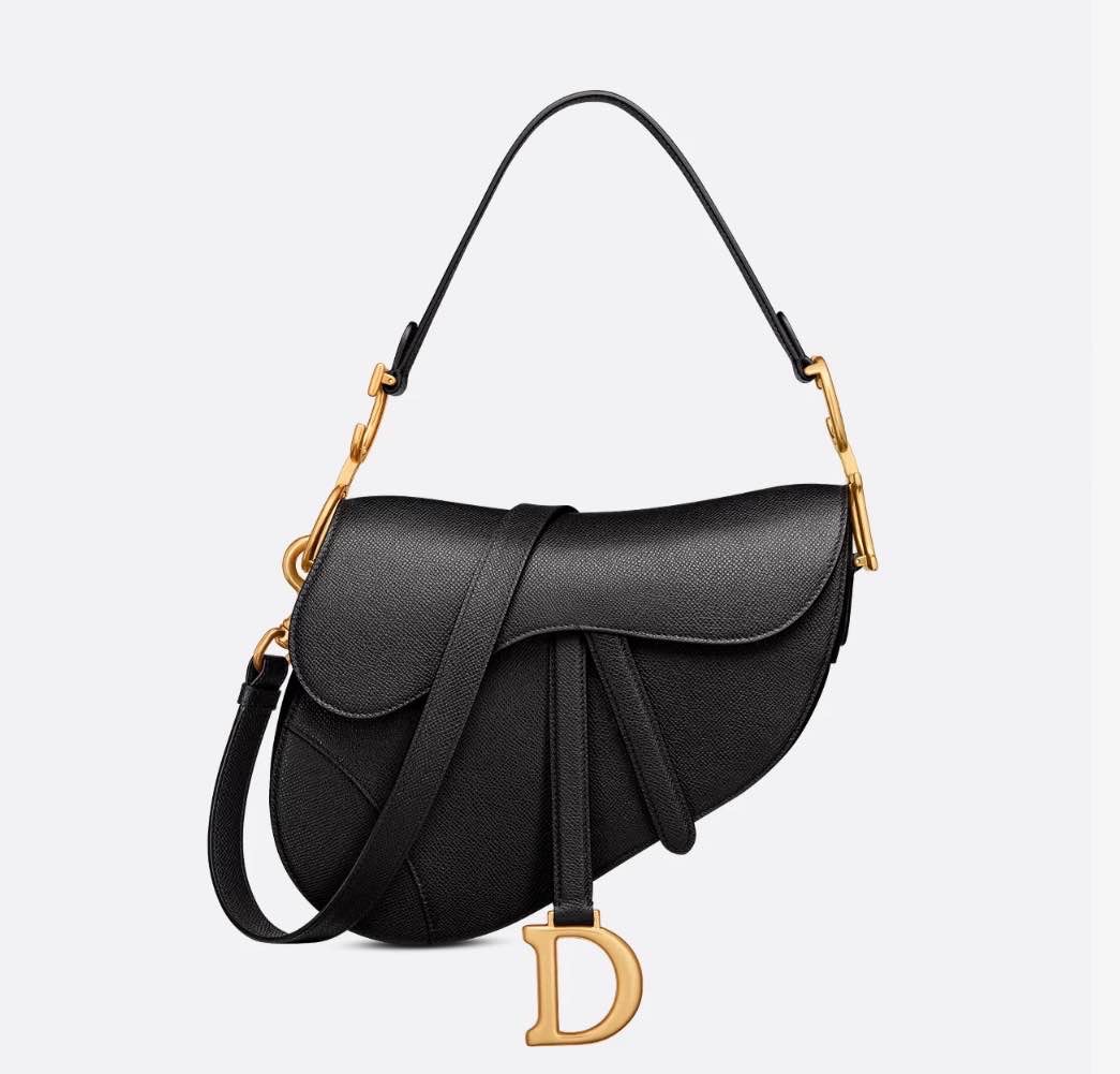 Saddle Bag with Strap
Black Grained Calfskin