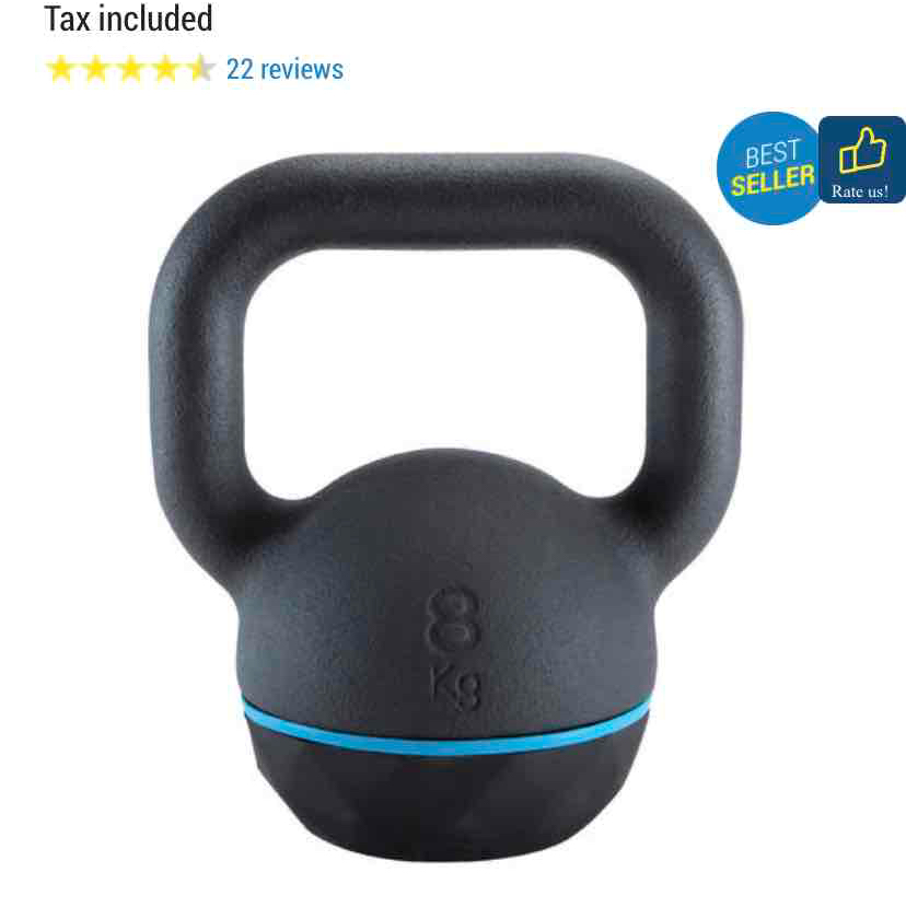 Domyos Weight Training Kettlebell, 18 lbs