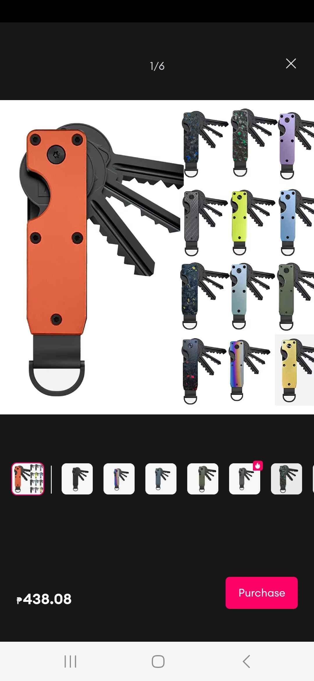 Key Organizer Compact Holder Metal Key Chain Minimalist key case holder for keychain Secures 1-5 Keys