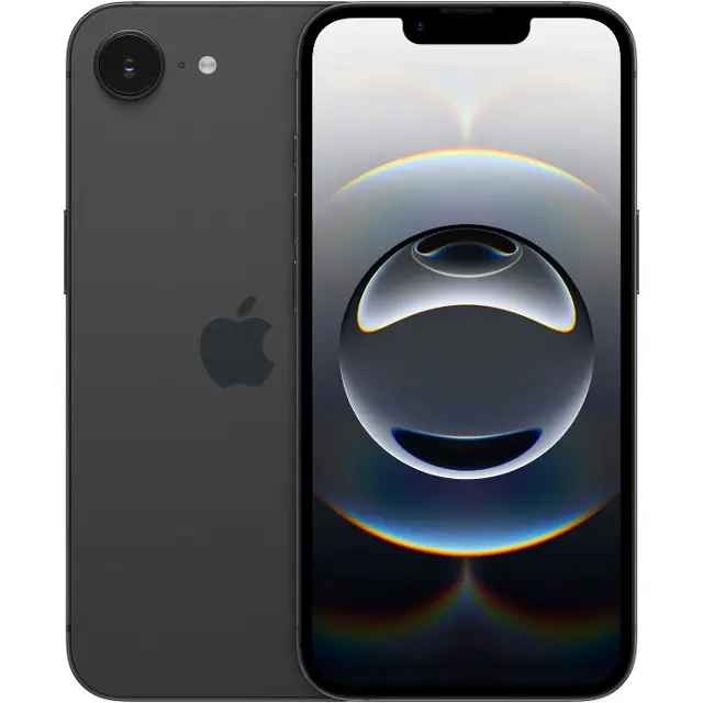 Smartphone s 6,1" OLED Super Retina XDR, A18 Bionic, 128 GB, 48 Mpx zadný fotoaparát, 12 Mpx predná kamera, 5 G, Face ID, IP68, iOS 18, čierna