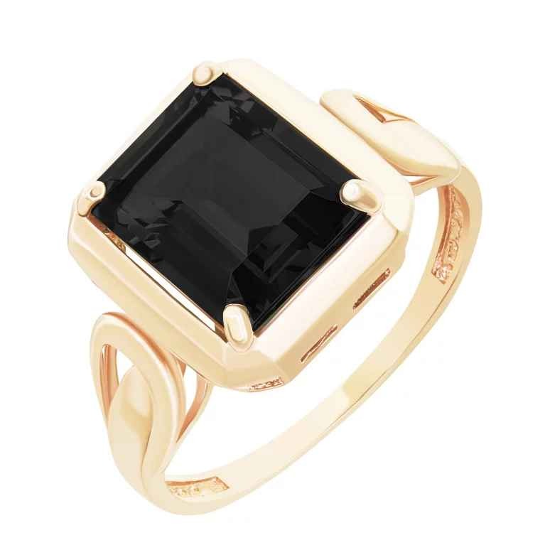 ring. red gold, onyx