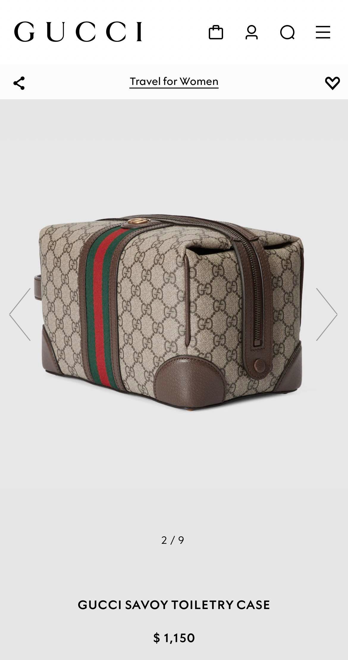 GUCCI SAVOY TOILETRY CASE