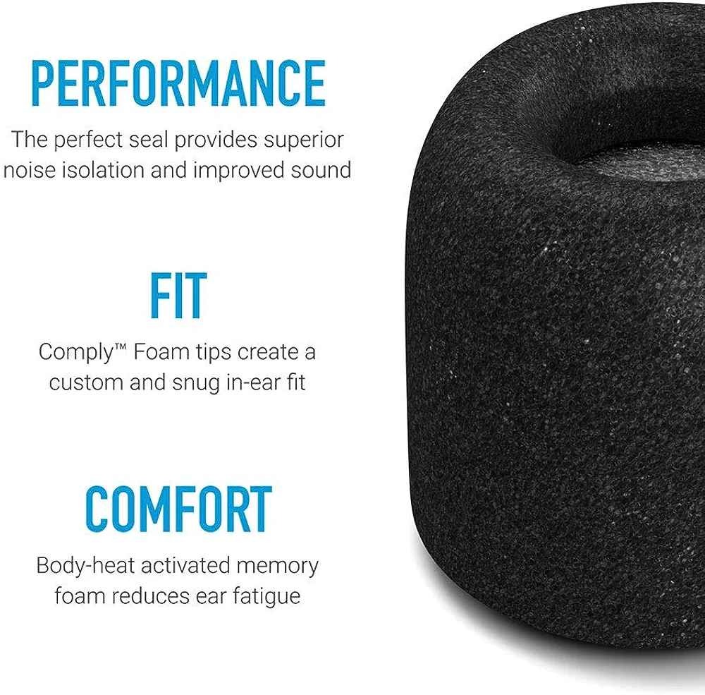 COMPLY TrueGrip Pro Memory Foam Replacement Earbud Tips for Sony True Wireless Earphones WF-1000XM4, WF-1000XM3, WF-XB700 - Comfortable Memory Foam for a Secure Fit, Black (Assorted, 3 Pairs) : Amazon.com.au: Electronics