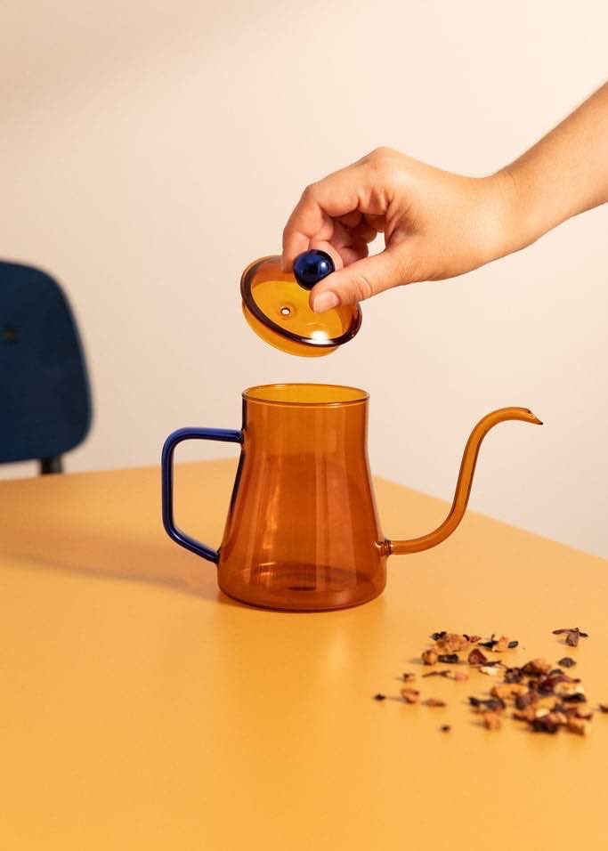 AMBAR COLLECTION
Theepot 350ml van Borosilicaatglas (ORANGE)